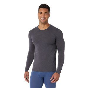 HeatKeep NWT Mens Gray Crew Neck Midweight Base Layer Shirt S